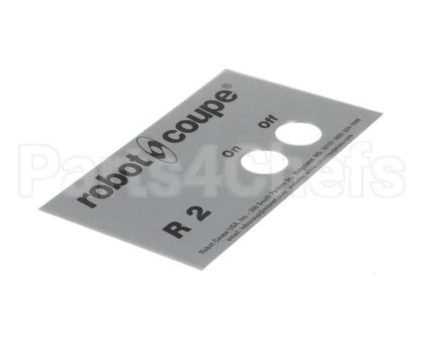 400538 Robot Coupe Front Data Plate