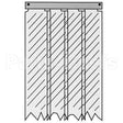 401SA6043184F Compatible Kason Kason - 401Sa6043184 Strip Curtain, 31 X 84