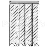 401SA6043184F Compatible Kason Kason - 401Sa6043184 Strip Curtain, 31 X 84