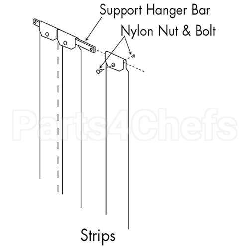 401SC6063384F Compatible Kason Kason - 401Sc6063384 Curtain, Strip, 6 X 84