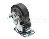 40700 Giles Caster, 5-In, Swivel, W/Brake, Plate Mou
