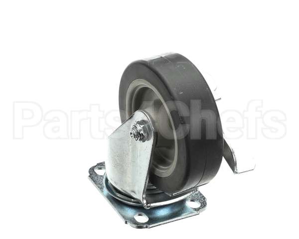 40700 Giles Caster, 5-In, Swivel, W/Brake, Plate Mou