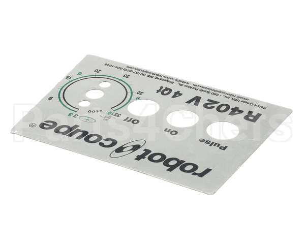 408006 Robot Coupe Data Plate R402V