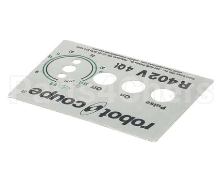 408006 Robot Coupe Data Plate R402V