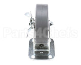 40806 Giles Caster, 5-In, Rigid, W/Brake, Plate Moun