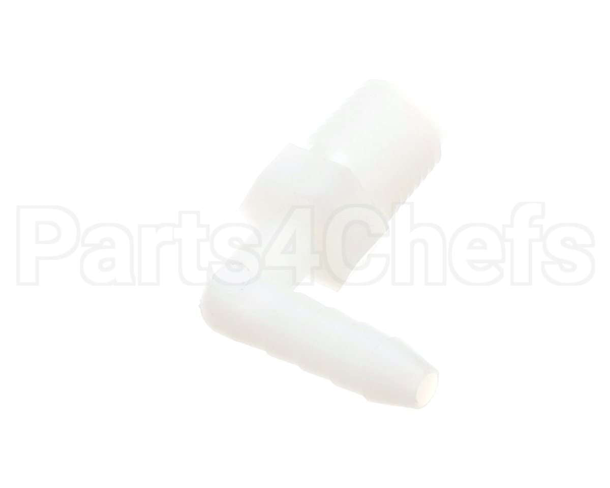 40877 Giles Fitting, 1/4 Barbed, 90-El, Nyl, 1/8 Npt