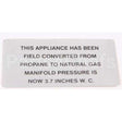 421727-3 Compatible Hobart Propane To Np Plate