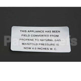421727-4 Compatible Hobart Propane To Np Plate