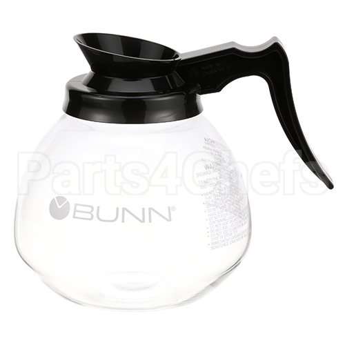42400-0101 Compatible Bunn Decanter, Glass-Blk 12Cup 1Pk