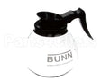 42400.0103 Bunn Decanter,Glass-Blk 12C 3/Cs