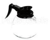42400.0103 Bunn Decanter,Glass-Blk 12C 3/Cs