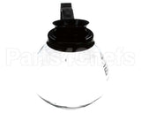 42400.0103 Bunn Decanter,Glass-Blk 12C 3/Cs