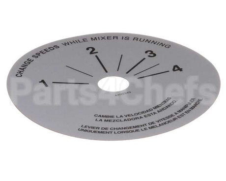 4400349 Univex Label,Srm20-40 Speed Control (98)(P)