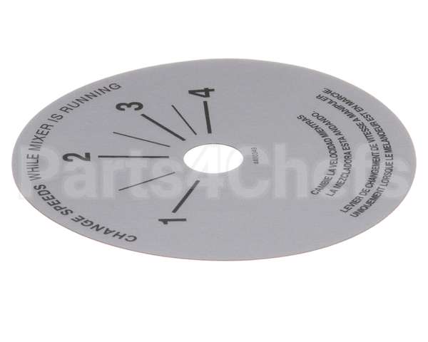 4400349 Univex Label,Srm20-40 Speed Control (98)(P)