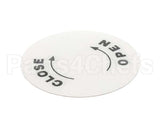 4400518 Univex Label, Open/Close Bc18