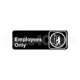4506 Compatible Vollrath Employees Only Sign 3 X 9 In English
