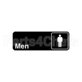 4515 Compatible Vollrath Sign, Men(Black, 3X9")