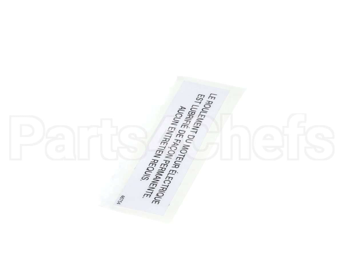 46754 Henny Penny Label-Elec.mtr French