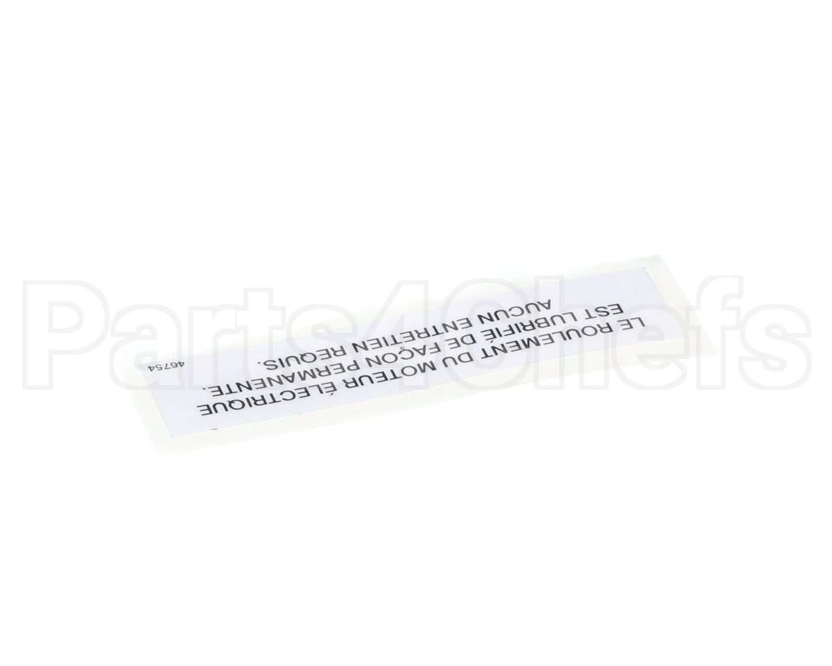 46754 Henny Penny Label-Elec.mtr French