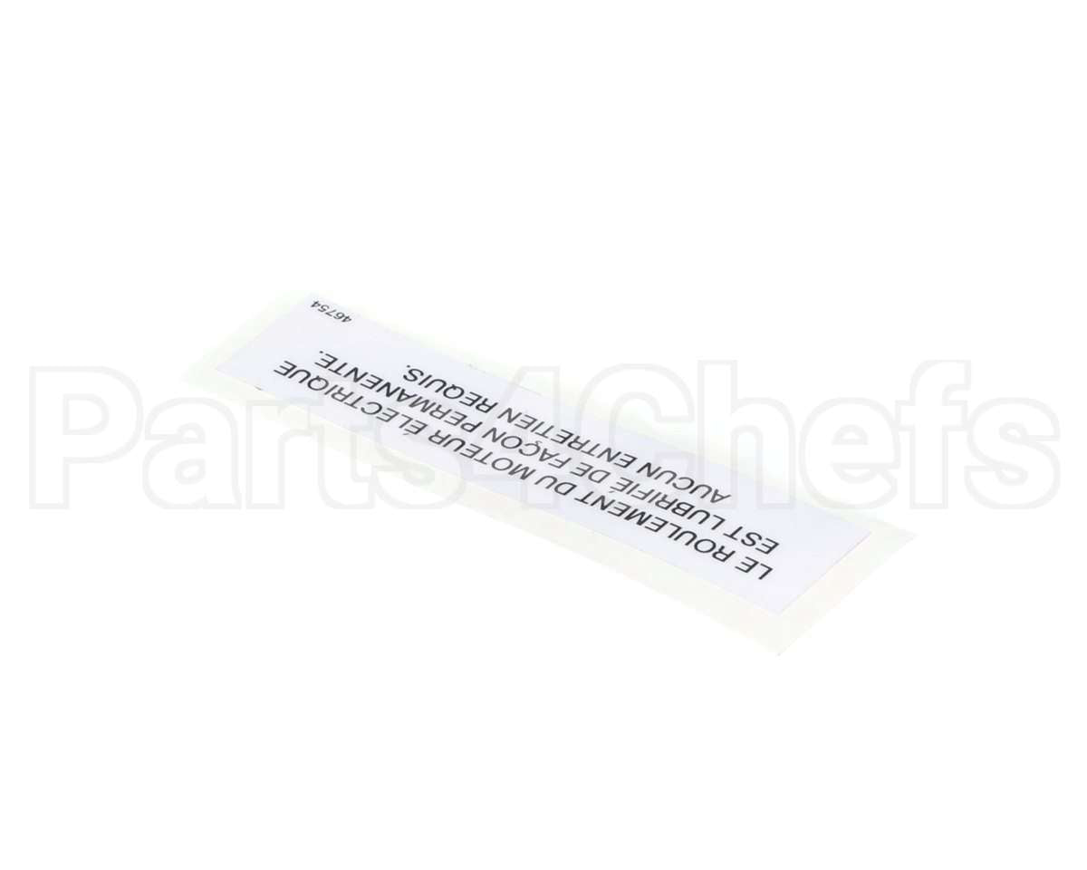 46754 Henny Penny Label-Elec.mtr French