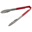 4780940 Compatible Vollrath Tong Red/Ss 9.5 In Scallop Grip