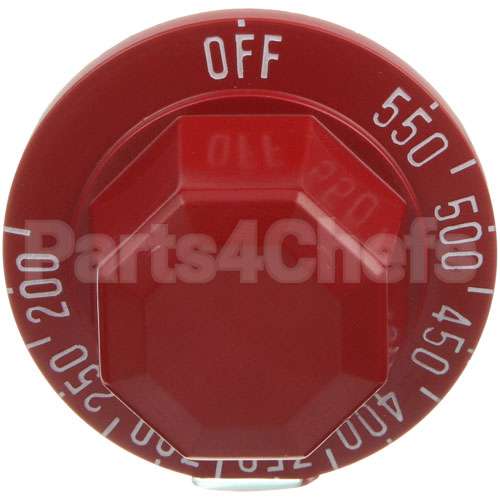 498086-7 Compatible Hobart Dial, Thermostat, Red, 200-550F
