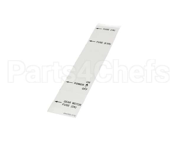 4A4393-01 Hoshizaki Label -Switch Fuse