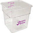 4SFSCW-441 Compatible Cambro 4 Qt Camsquare Container Allergen-Free Storage