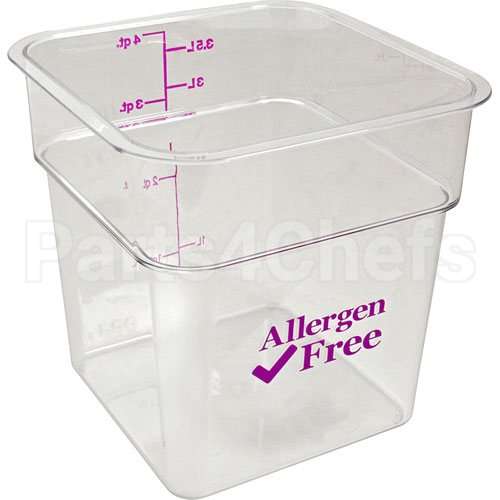 4SFSCW-441 Compatible Cambro 4 Qt Camsquare Container Allergen-Free Storage