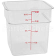 4SFSCW Compatible Cambro Container Sq Clear 4Qt