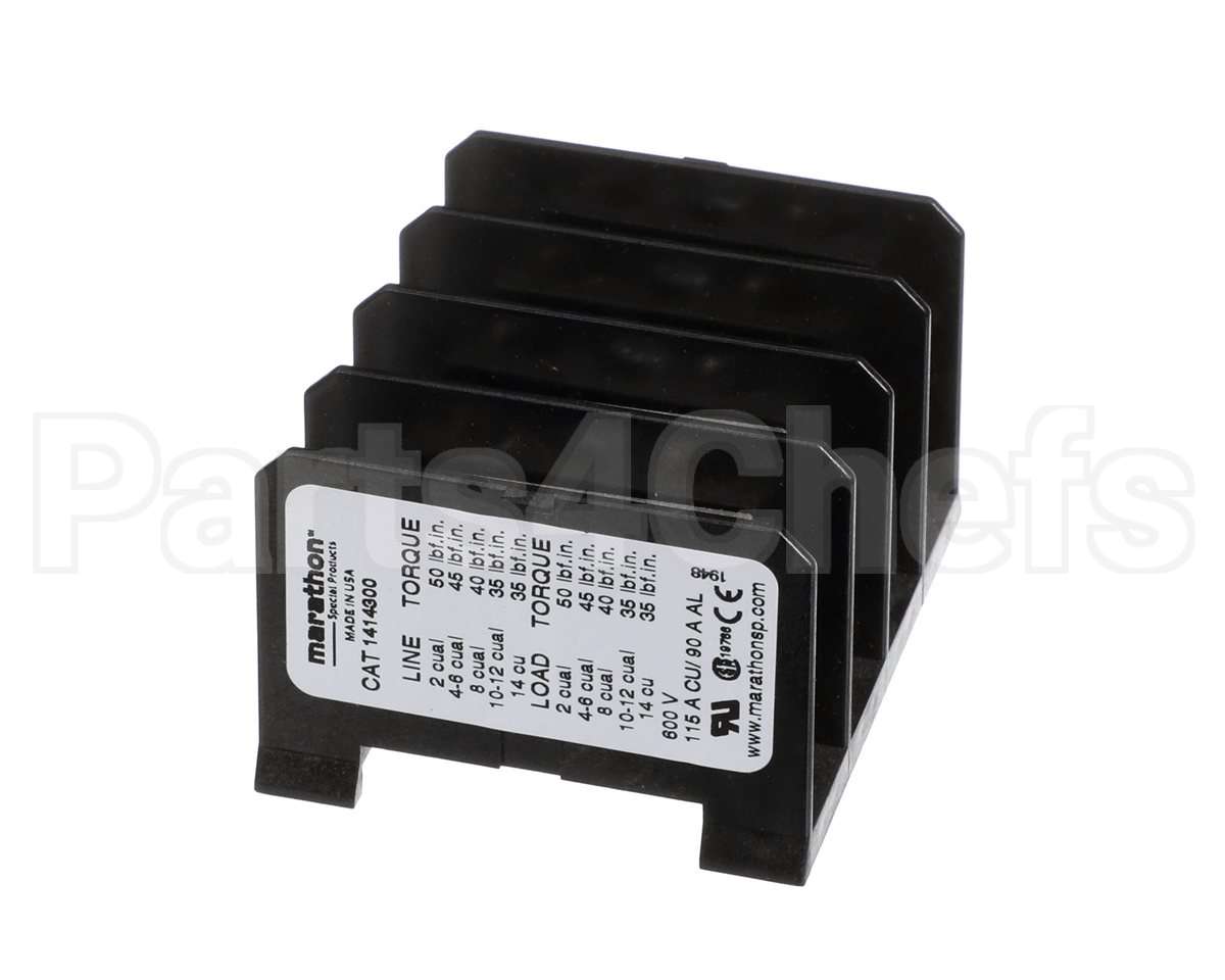 500205 Marshall Air 4 Pole 600V Terminal Block