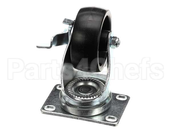 50216 Continental Refrigeration Caster Flat Plate (3" W/ Brake) (4-5/16"