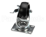 50216 Continental Refrigeration Caster Flat Plate (3" W/ Brake) (4-5/16"