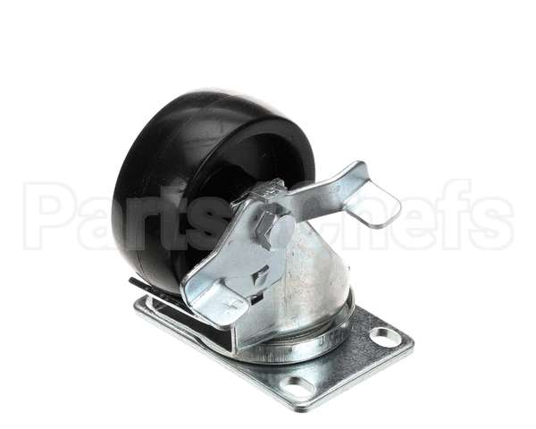 50216 Continental Refrigeration Caster Flat Plate (3" W/ Brake) (4-5/16"