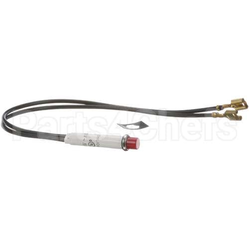 50385 Compatible Wells Light, Signal, Red, Pushon