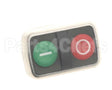 51362 Rondo Push Botton Red/Green With Rubber Cover