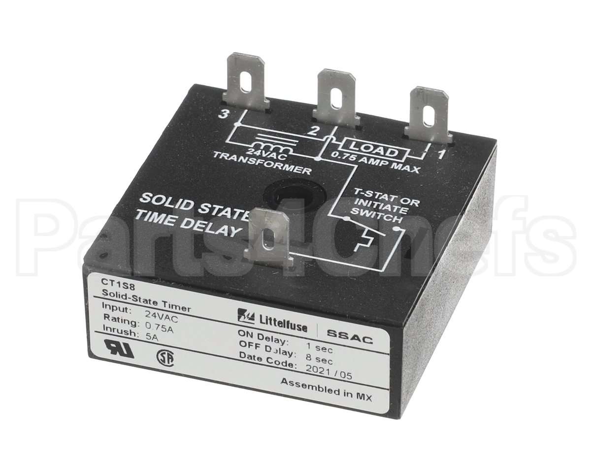 54G57 Lennox Timer Delay Relay, On 1 Sec, Off 8 Sec,