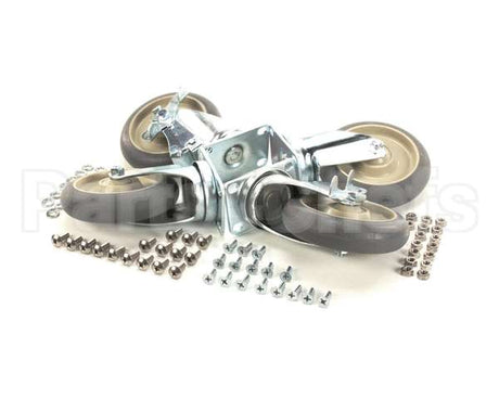 5518BK Cres Cor Caster Kit-, 5" Dia. Plate, Advantage