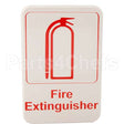 5618 Compatible Vollrath Sign, Fire Extinguisher, 6X9"
