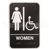 5630 Compatible Vollrath Sign Women 6X9 Braile