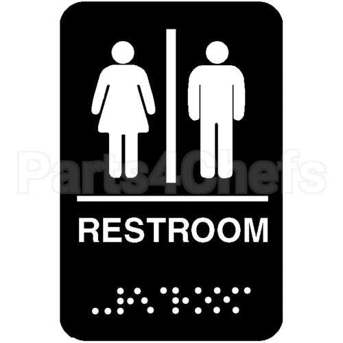 5633 Compatible Traex Braille Restroom Sign 6 X 9 In