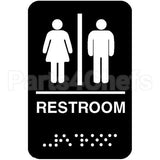 5633 Compatible Traex Braille Restroom Sign 6 X 9 In