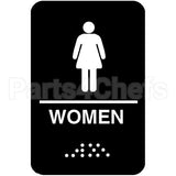 5634 Compatible Traex Sign, Woman"S, Braille, 6X9"