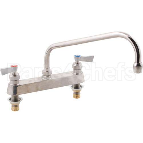 57665 Compatible Fisher Faucet, 8"Dk12"Sp, S/S