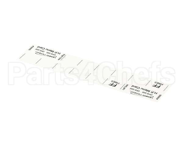 59565 Henny Penny Menu Card - Hp Gm