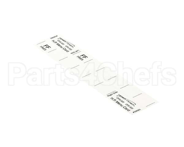 59565 Henny Penny Menu Card - Hp Gm