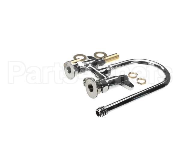 5F-4DLS05 T&S Brass 4 Deck Mount Faucet 512 Swivel Goosen