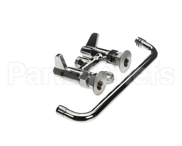 5F-4DLX12 T&S Brass Faucet Deck Mount 4 Centers 12 Swing