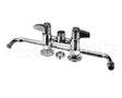 5F-4DLX14 T&S Brass Faucet, Deck Mount, 4 Centers, 14 Swing