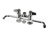 5F-4DLX14 T&S Brass Faucet, Deck Mount, 4 Centers, 14 Swing